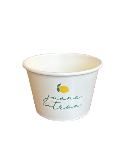 Pot à glace personnalisable en carton pour votre glacier