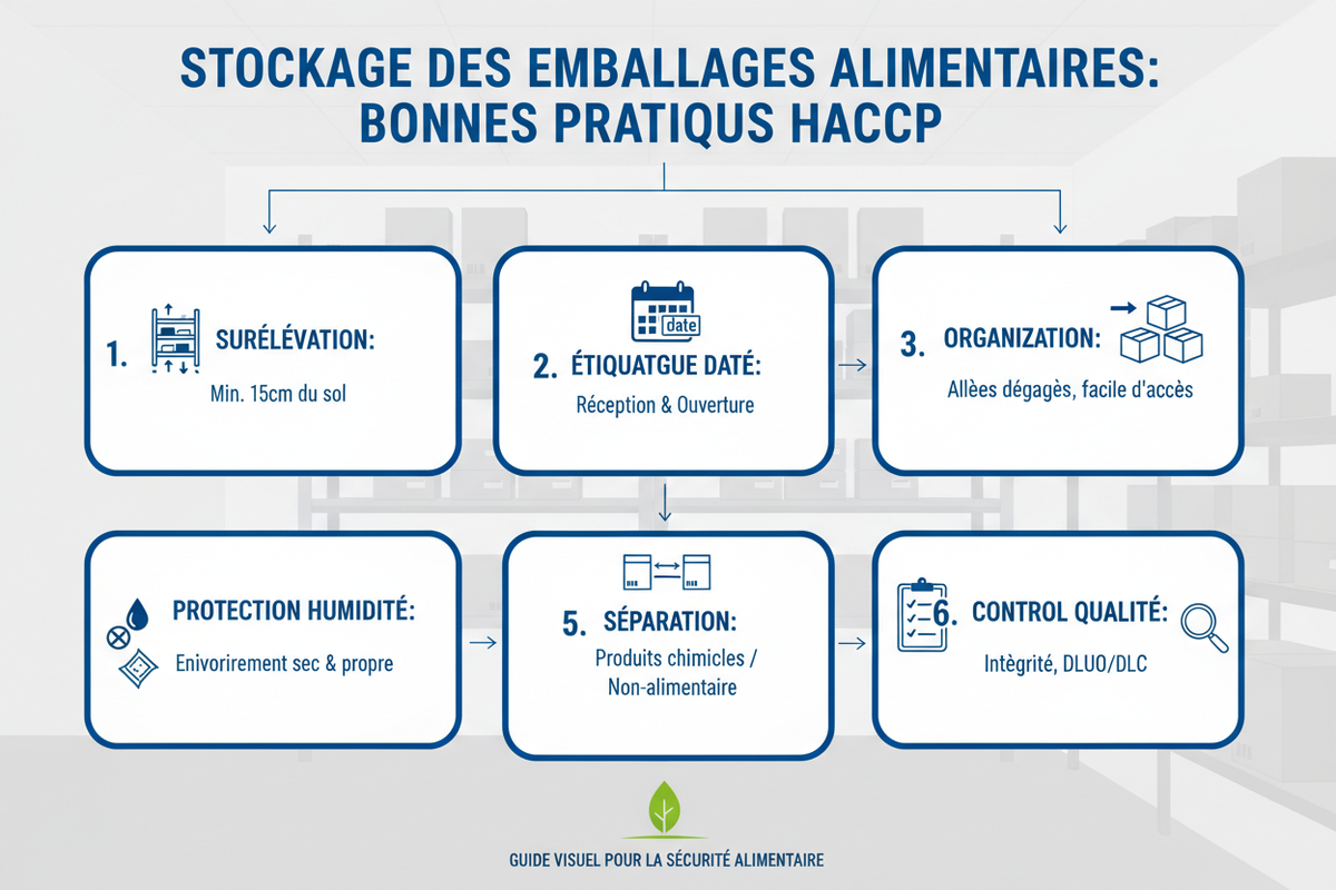 Stockage des emballages en cuisine : les règles simples HACCP