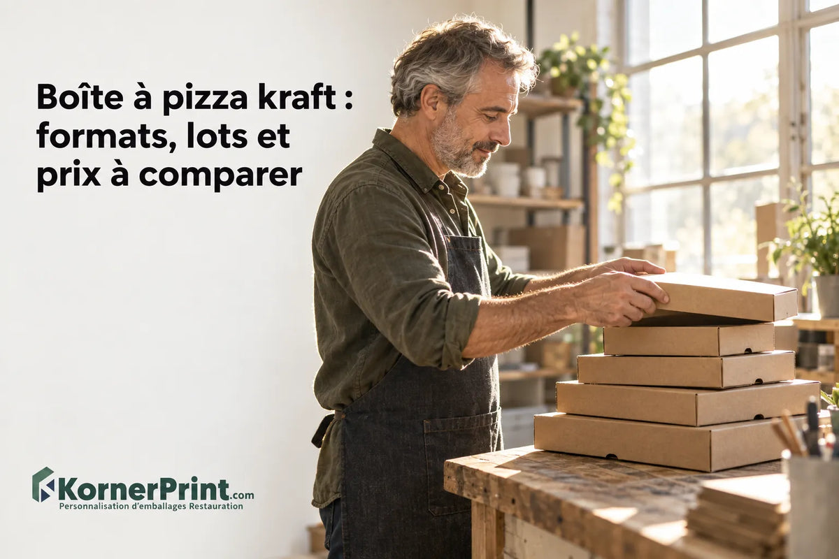 Boîte à pizza kraft : formats, lots et prix à comparer