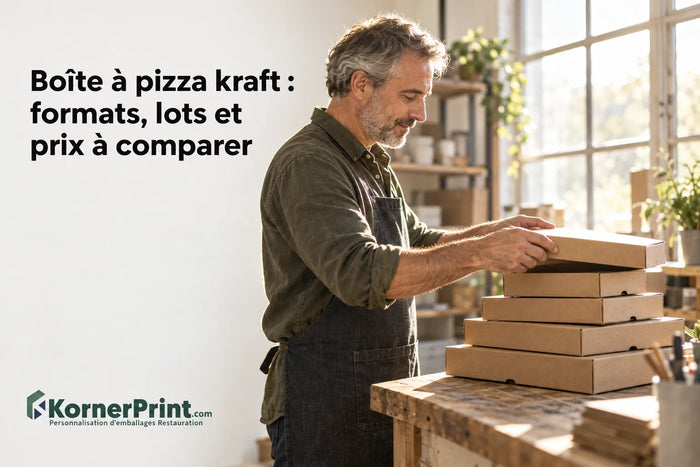 Boîte à pizza kraft : formats, lots et prix à comparer