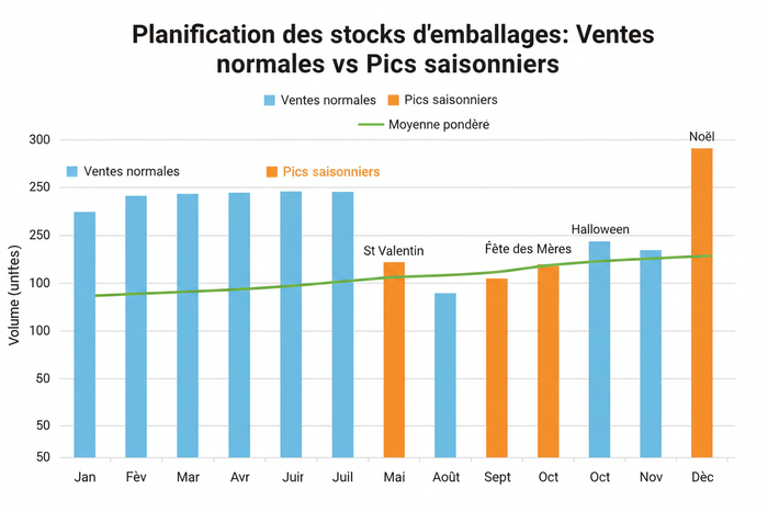 Comment calculer la bonne quantité d’emballages personnalisés (sans surstocker)