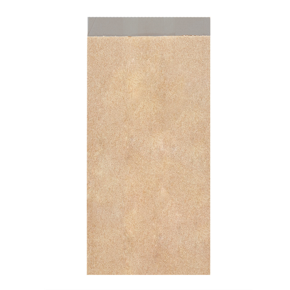 Sac sandwich personnalisé kraft + aluminium – 12+4x26 cm · brun · 40+20 g/m²