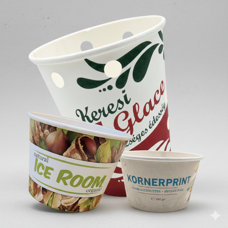 pot a glace avec votre logo à partir de 1000 unités