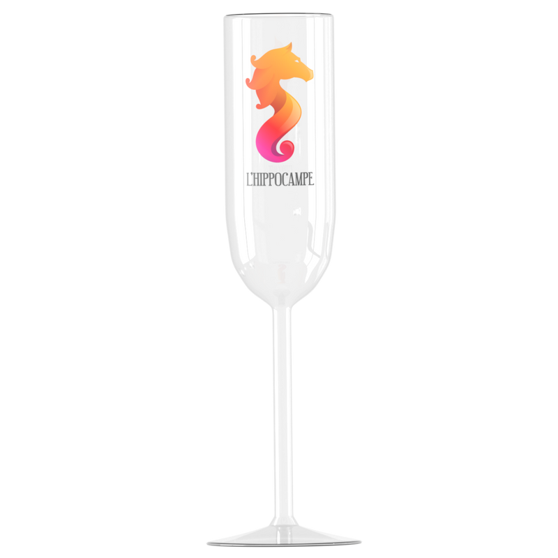 Flûte à champagne 22 cl personnalisée imprimée en quadrichromie