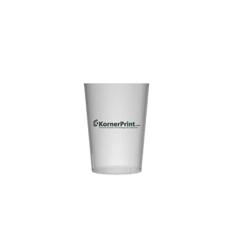 Gobelet réutilisable 10 cl personnalisé logo Kornerprint