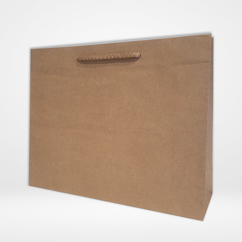 Sac papier semi-luxe kraft brun personnalisé
