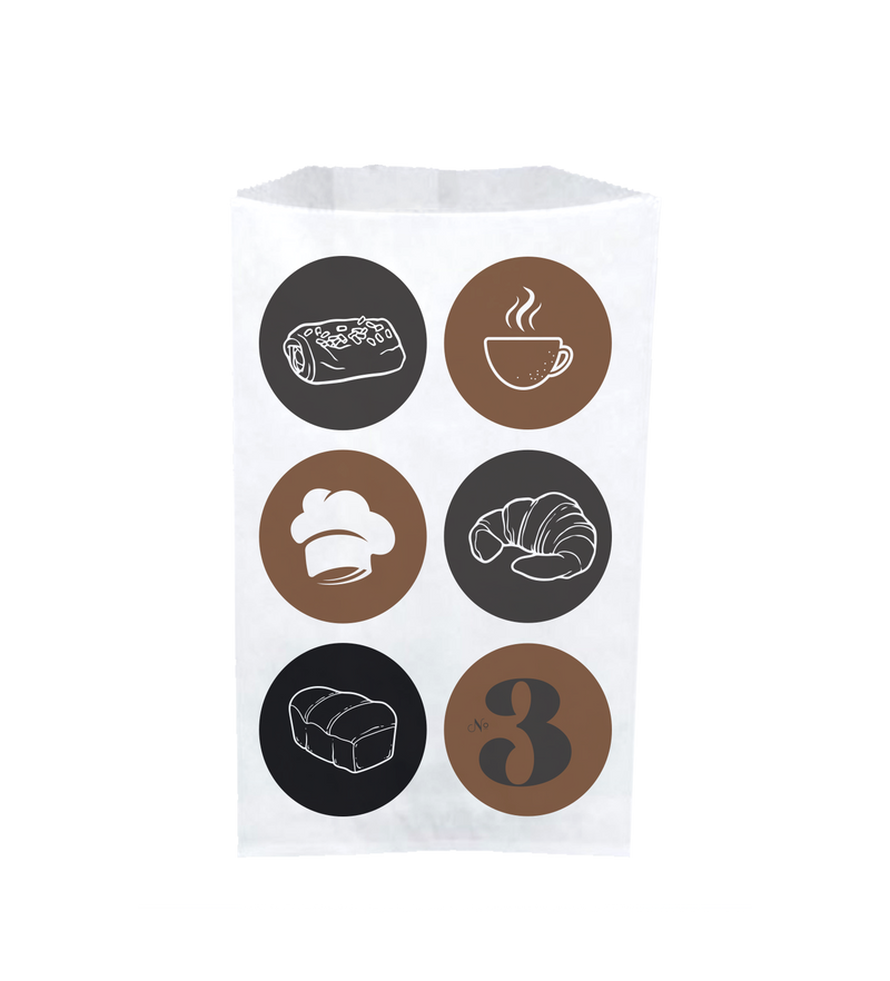 Sac croissant kraft personnalisé N°103 – Kraft blanc